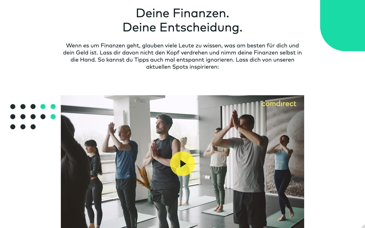 comdirect Website Screenshot