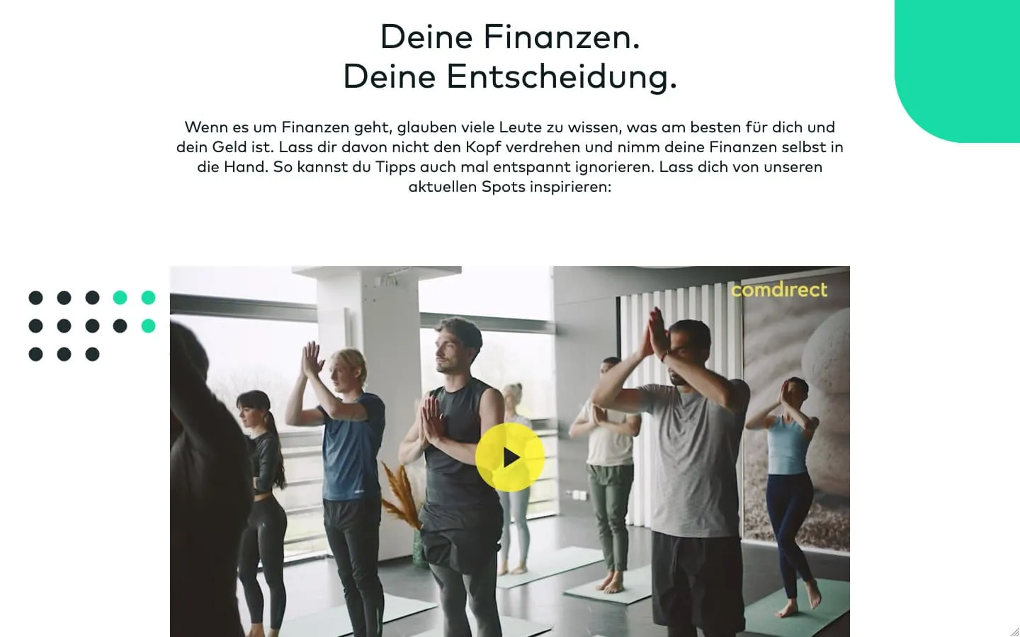 comdirect Website Screenshot