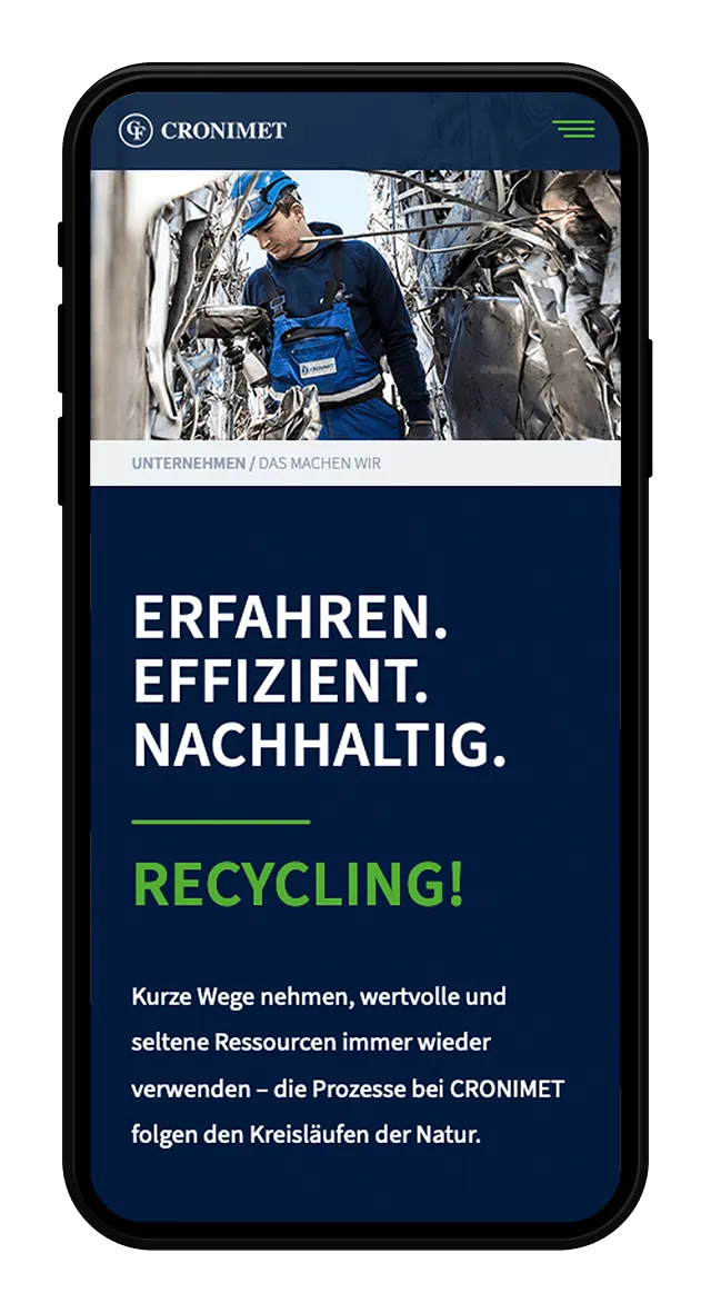 CRONIMET Website Screenshot