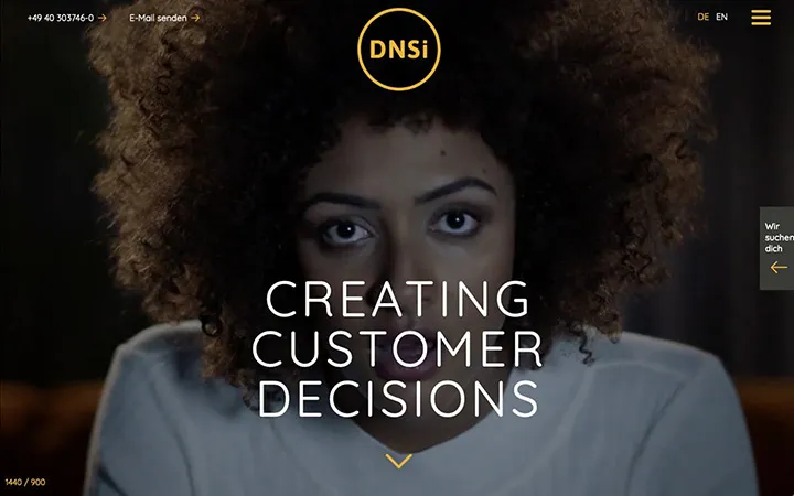 DNSI Website – Startseiten-Design