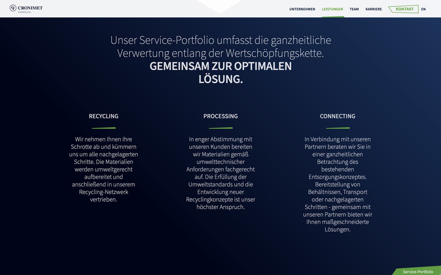 Cronimet Ferroleg Website Screenshot