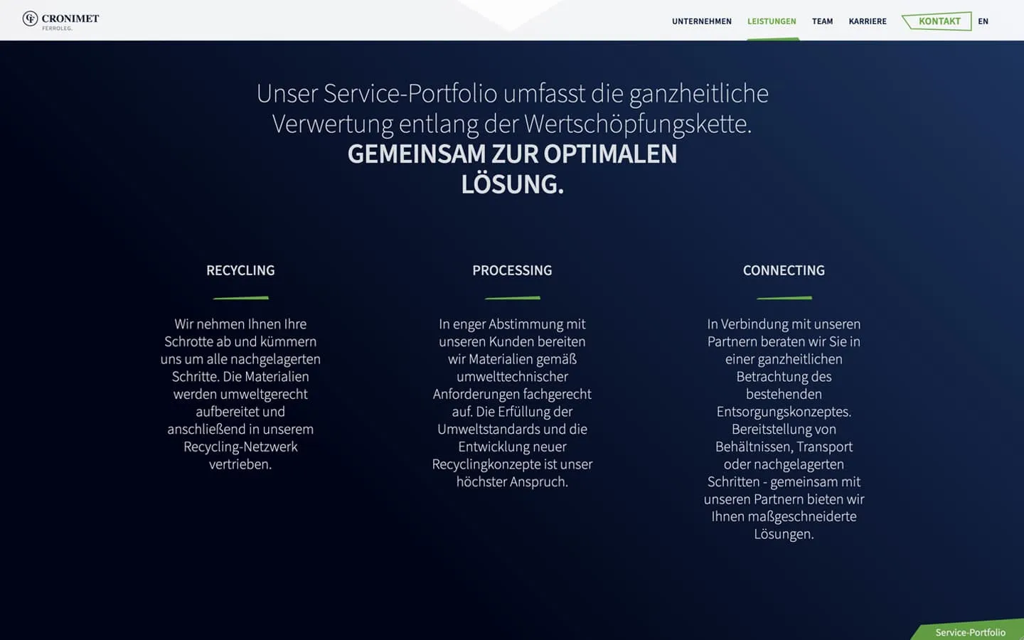 Cronimet Ferroleg Website Screenshot