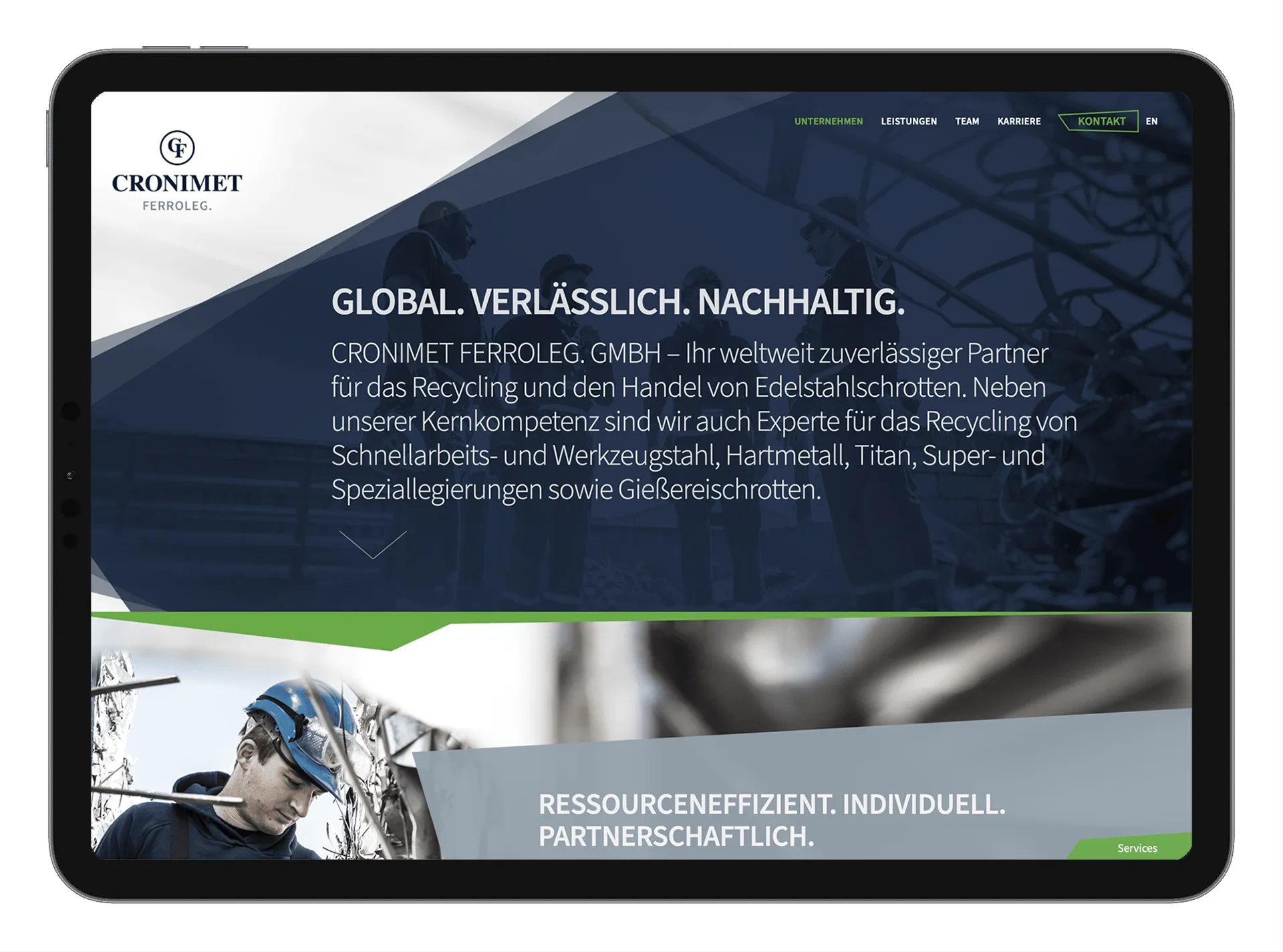 Cronimet Ferroleg Website Screenshot