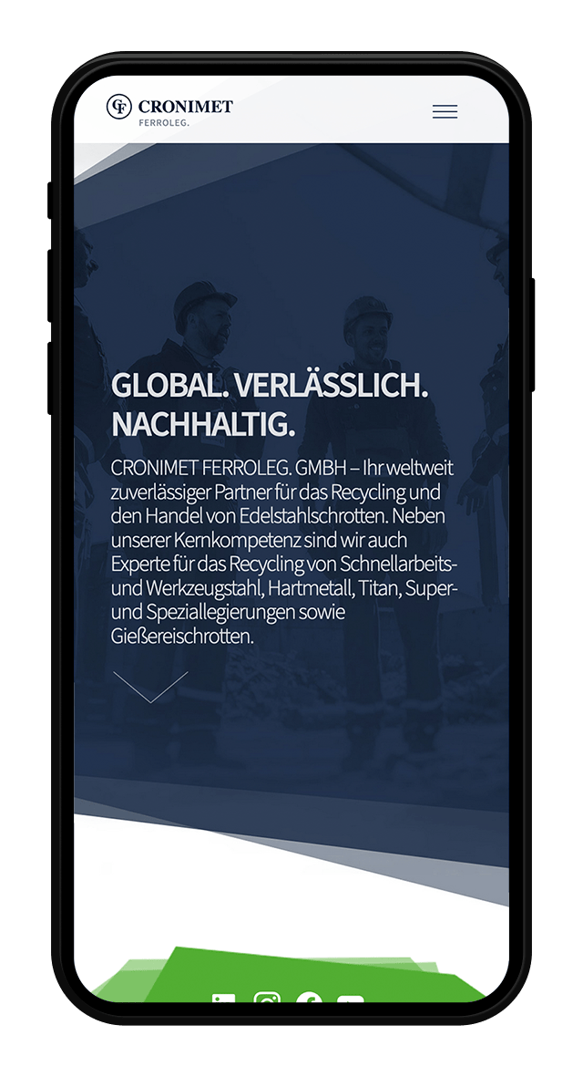 Cronimet Ferroleg Website Screenshot