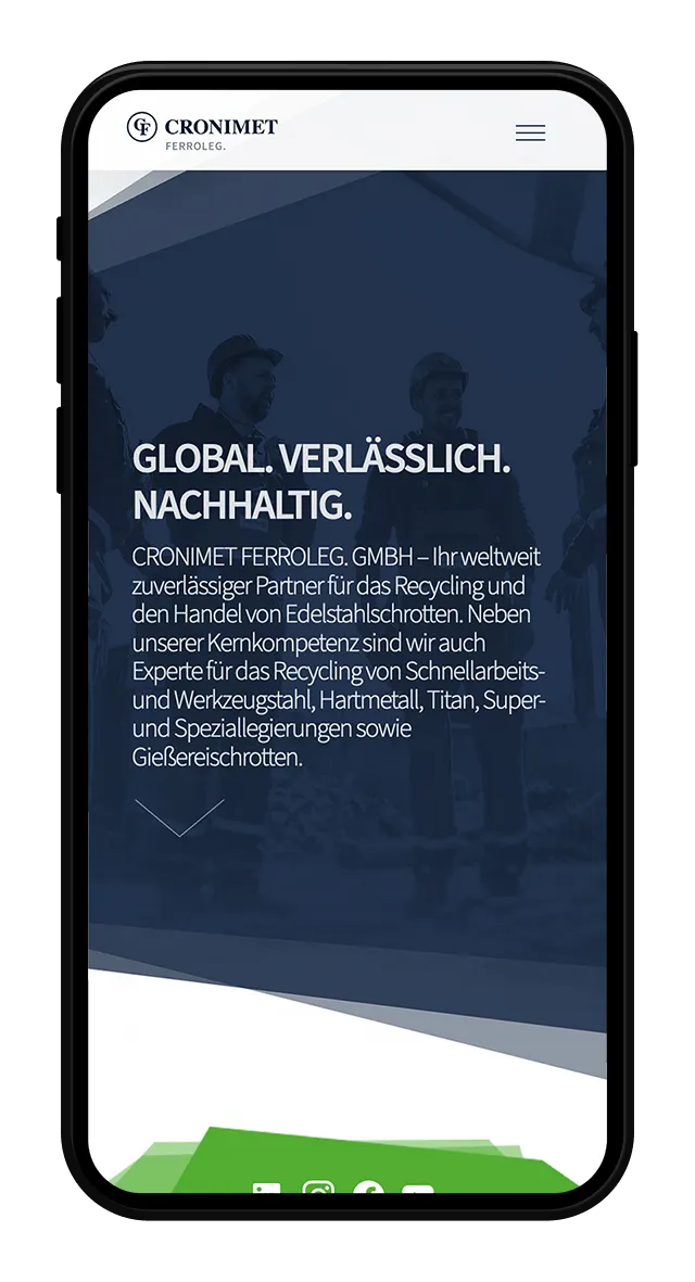 Cronimet Ferroleg Website Screenshot