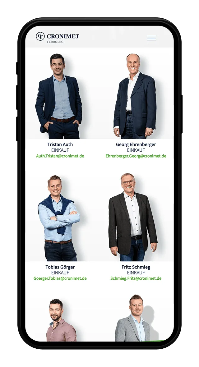 Cronimet Ferroleg Website Screenshot