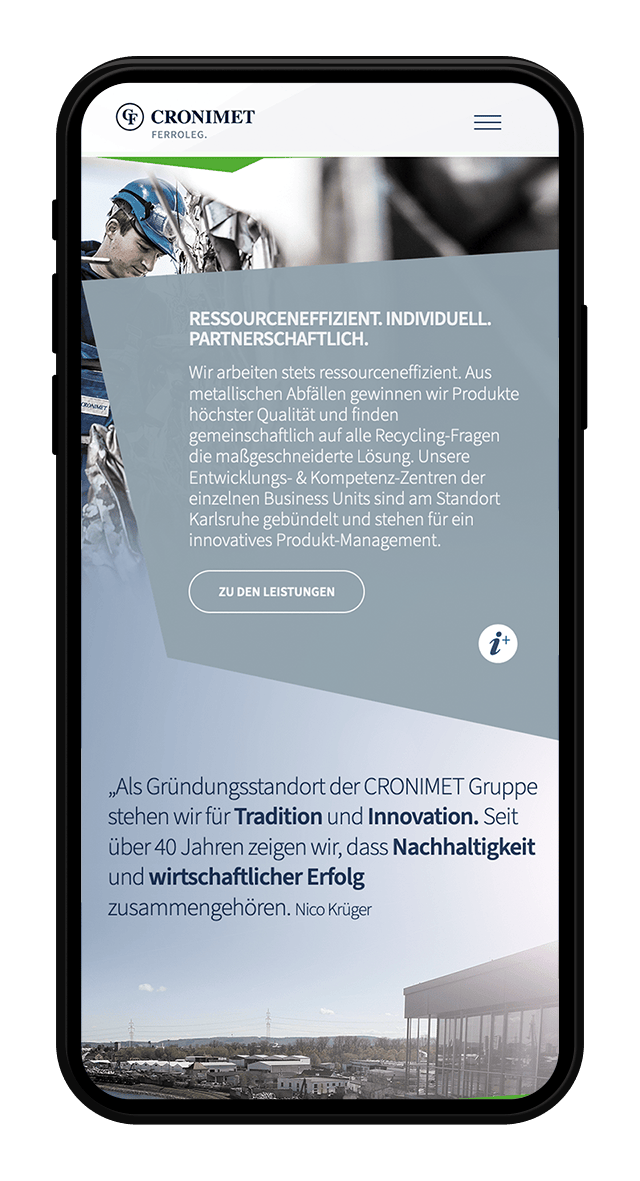 Cronimet Ferroleg Website Screenshot
