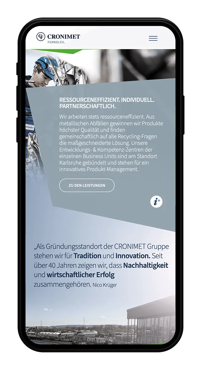 Cronimet Ferroleg Website Screenshot