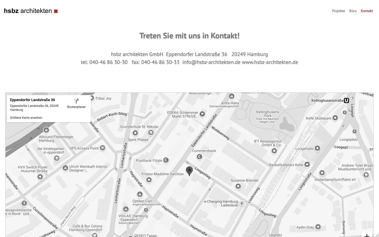 HSZB Website Screenshot