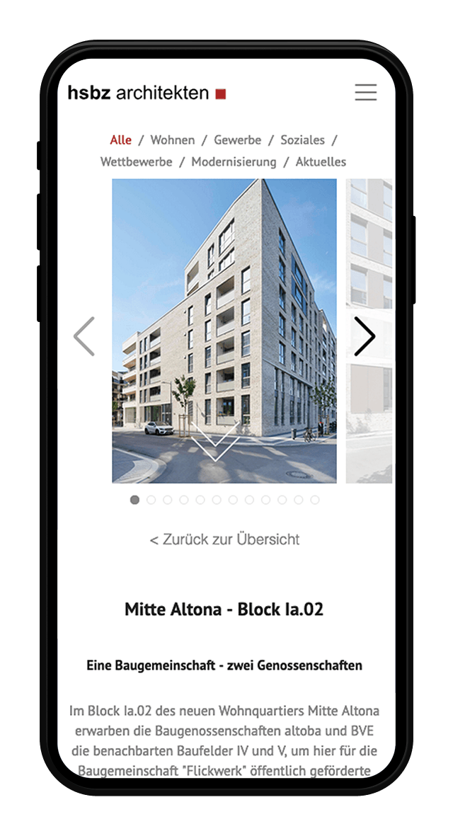 HSZB Website Screenshot