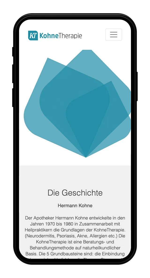 Kohne Therapie Website Screenshot