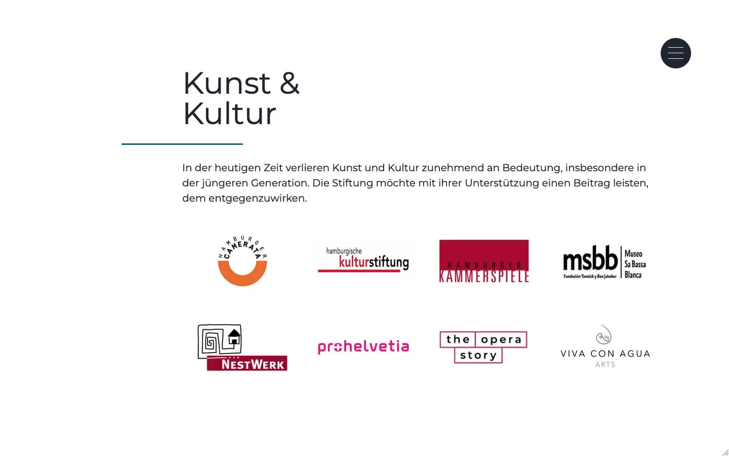 Matzen Foundation Website Screenshot