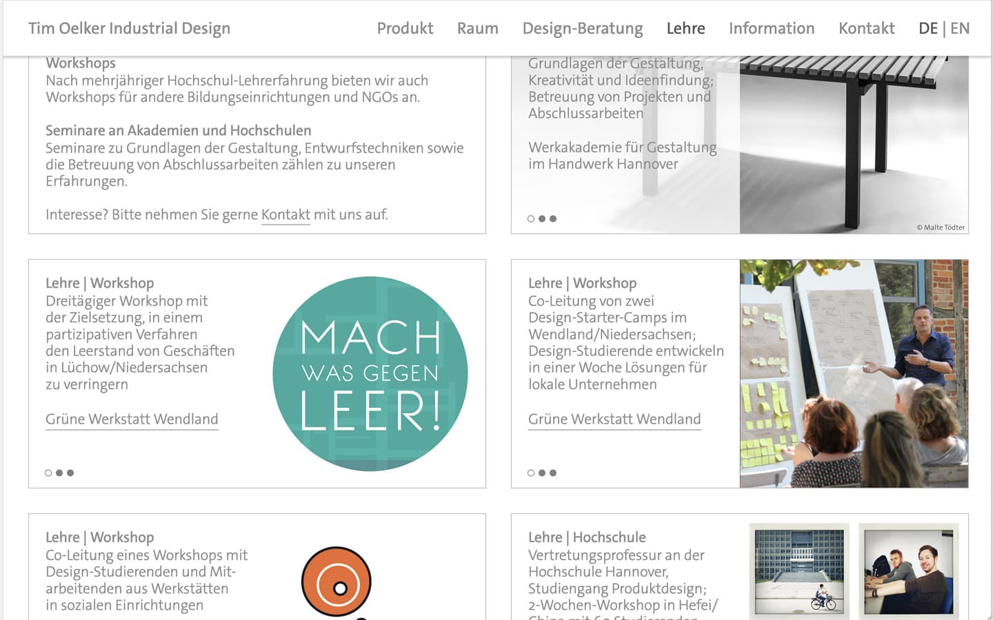 Tim Oelker Website Screenshot