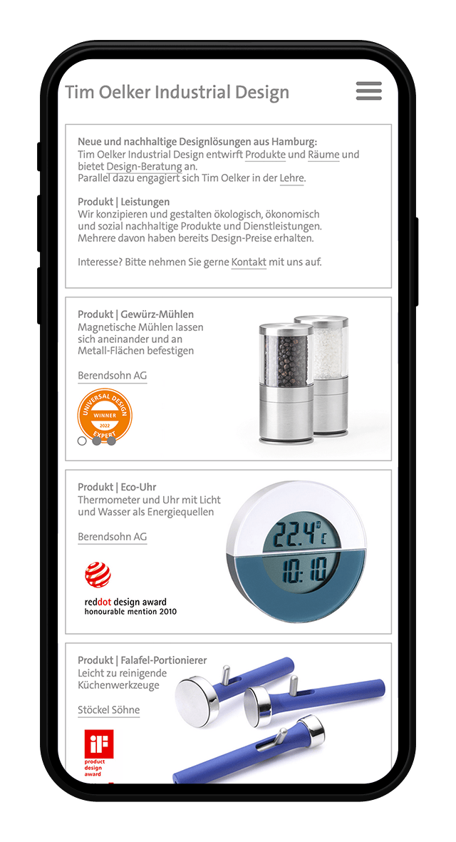 Tim Oelker Website Screenshot