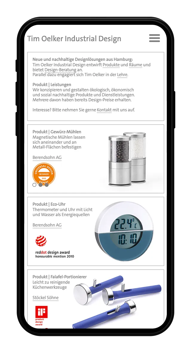 Tim Oelker Website Screenshot