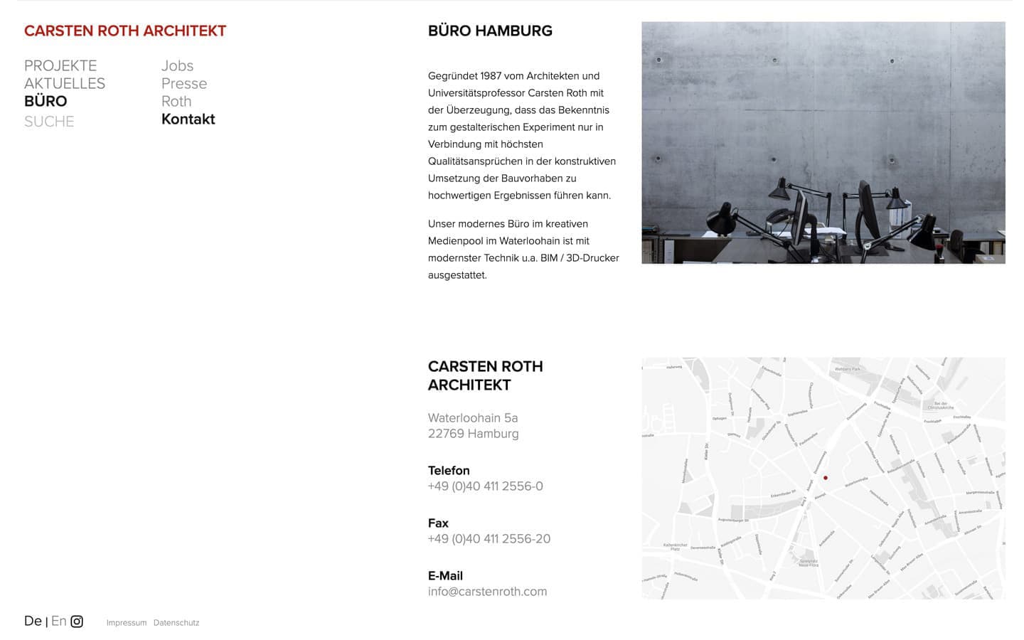 Carsten Roth Website Screenshot
