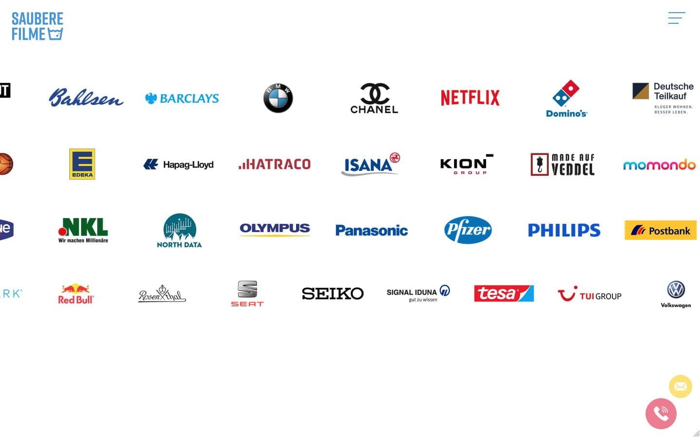 Saubere Filme Website Screenshot