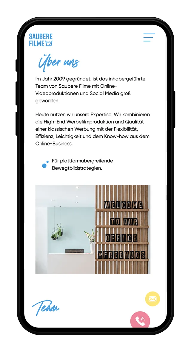 Saubere Filme Website Screenshot