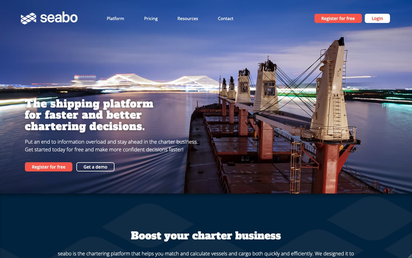 Seabo Website – Startseite und Design-Übersicht