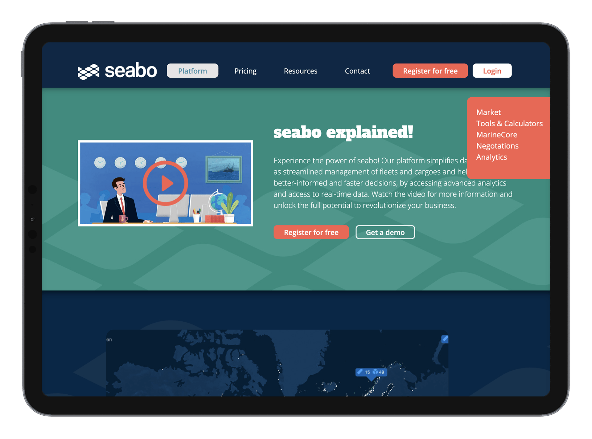 Seabo Website Screenshot