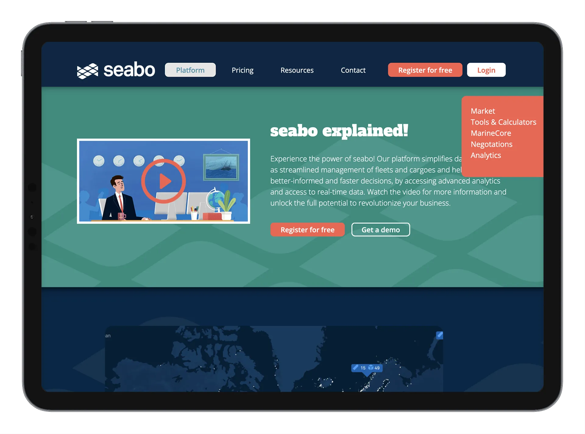 Seabo Website Screenshot