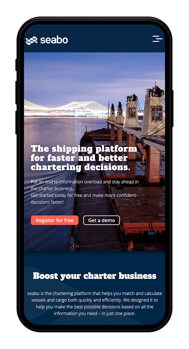 Seabo Website Screenshot