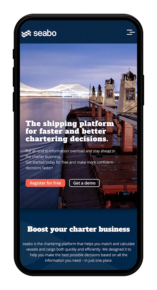 Seabo Website Screenshot