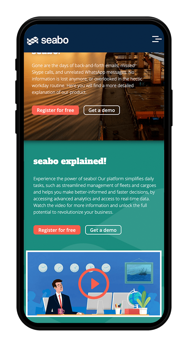 Seabo Website Screenshot