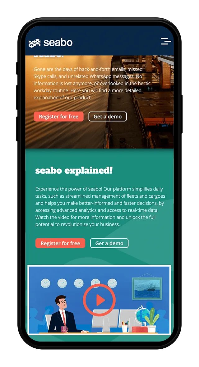 Seabo Website Screenshot
