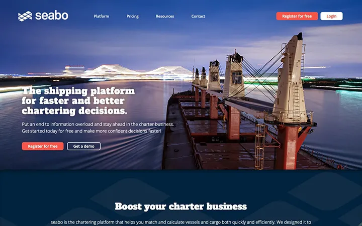 Seabo Website – Startseiten-Design