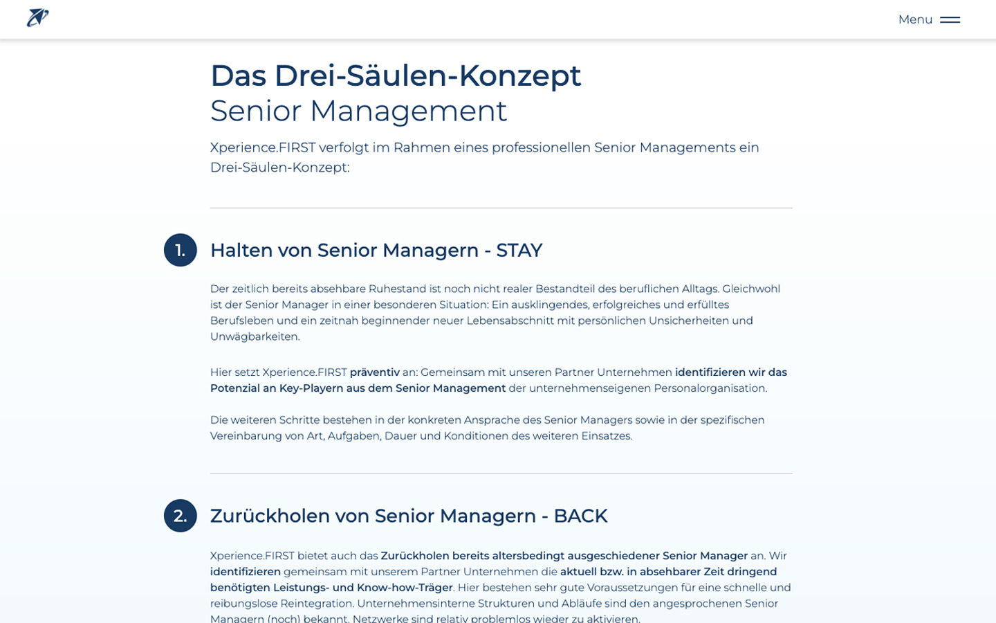 Xperience.FIRST Website Screenshot