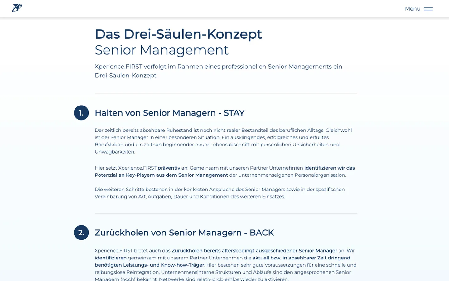 Xperience.FIRST Website Screenshot