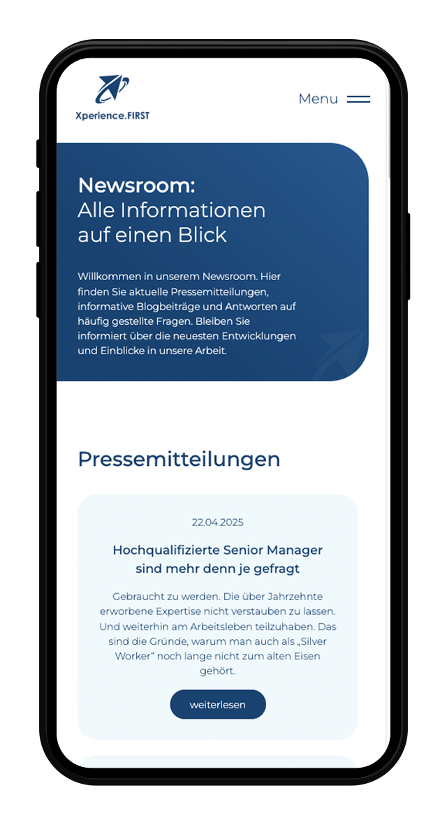 Xperience.FIRST Website Screenshot